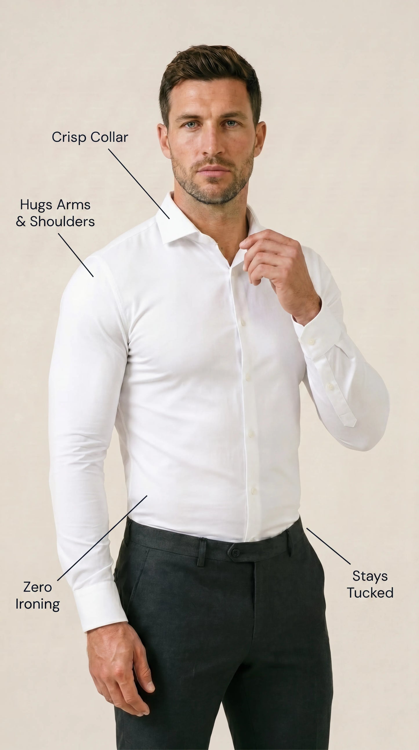 CAMICIA NO STIRO TRUESHARP