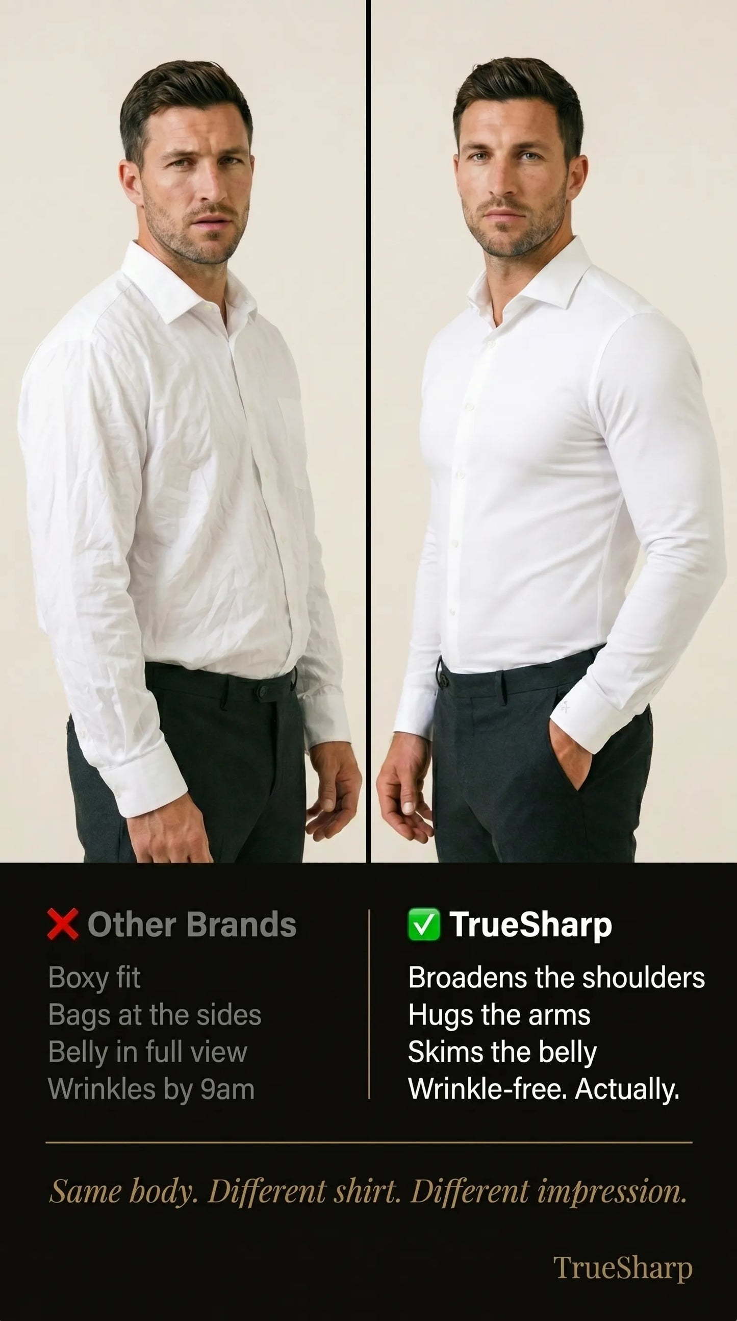 CAMICIA TRUESHARP A VESTIBILITÀ ADERENTE