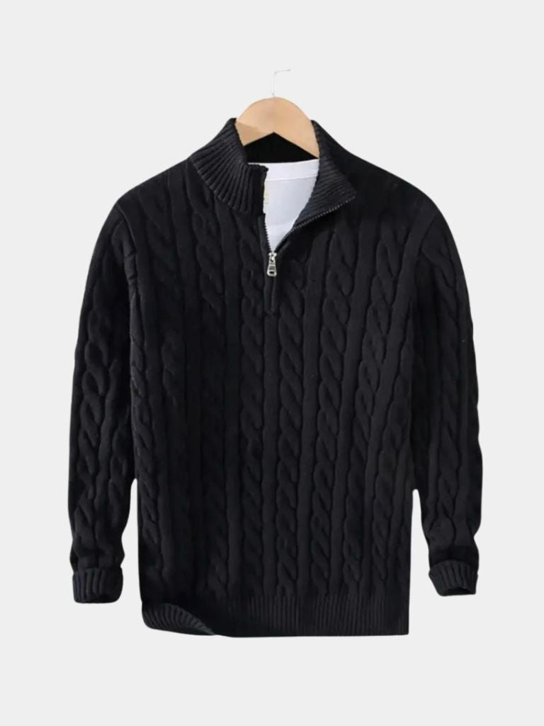 Maglione da Uomo in Maglia – Essenziale Mezza Zip Casual per Tutti i Giorni