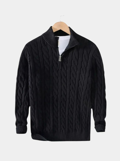 Maglione da Uomo in Maglia – Essenziale Mezza Zip Casual per Tutti i Giorni
