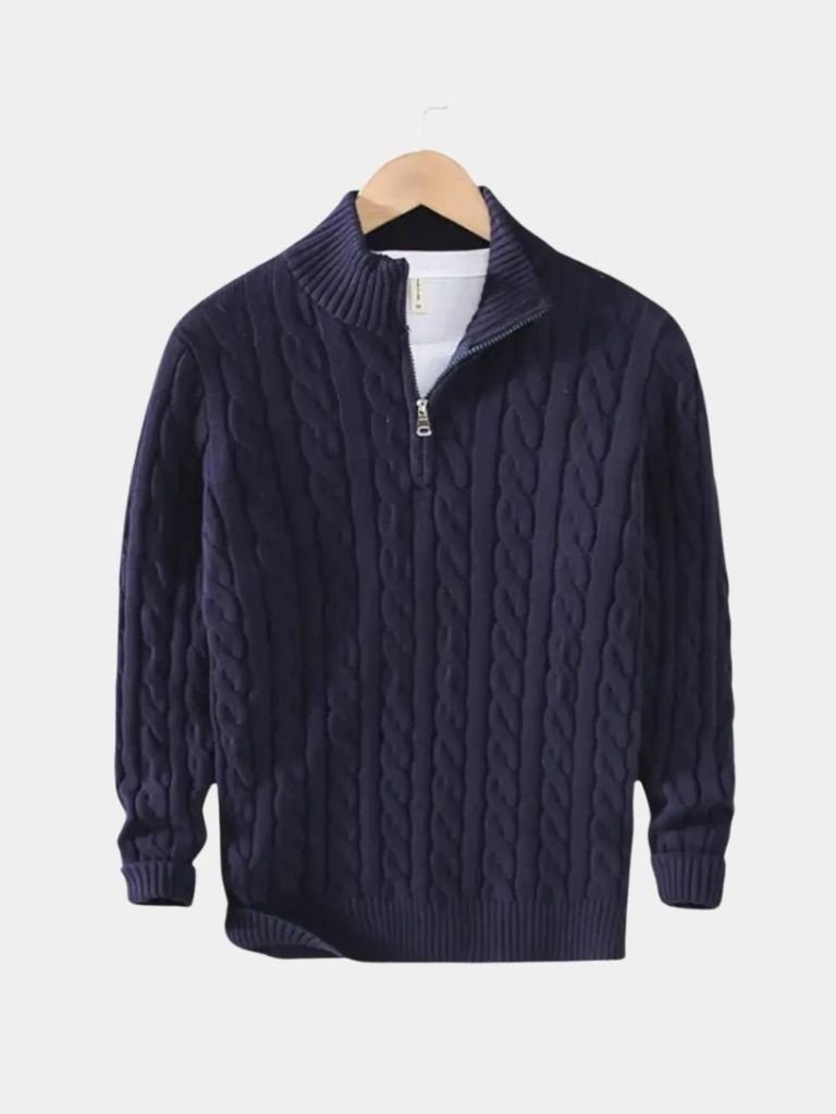 Maglione da Uomo in Maglia – Essenziale Mezza Zip Casual per Tutti i Giorni