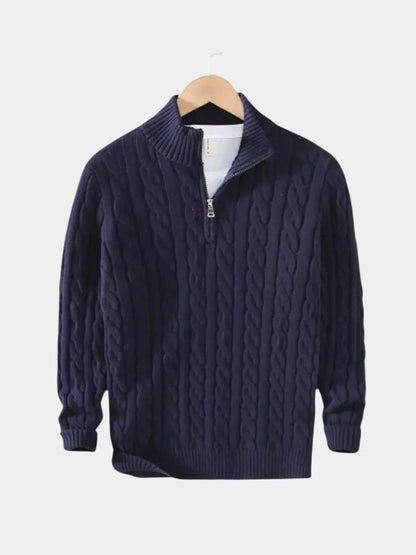 Maglione da Uomo in Maglia – Essenziale Mezza Zip Casual per Tutti i Giorni