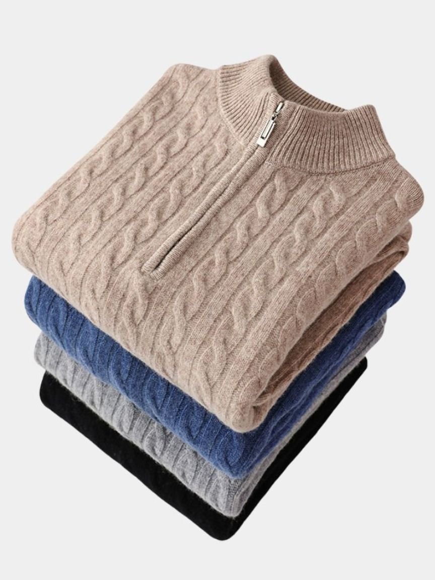 Maglione da Uomo in Maglia – Essenziale Mezza Zip Casual per Tutti i Giorni