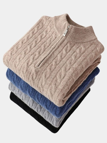 Maglione da Uomo in Maglia – Essenziale Mezza Zip Casual per Tutti i Giorni