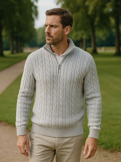 Maglione da Uomo in Maglia – Essenziale Mezza Zip Casual per Tutti i Giorni