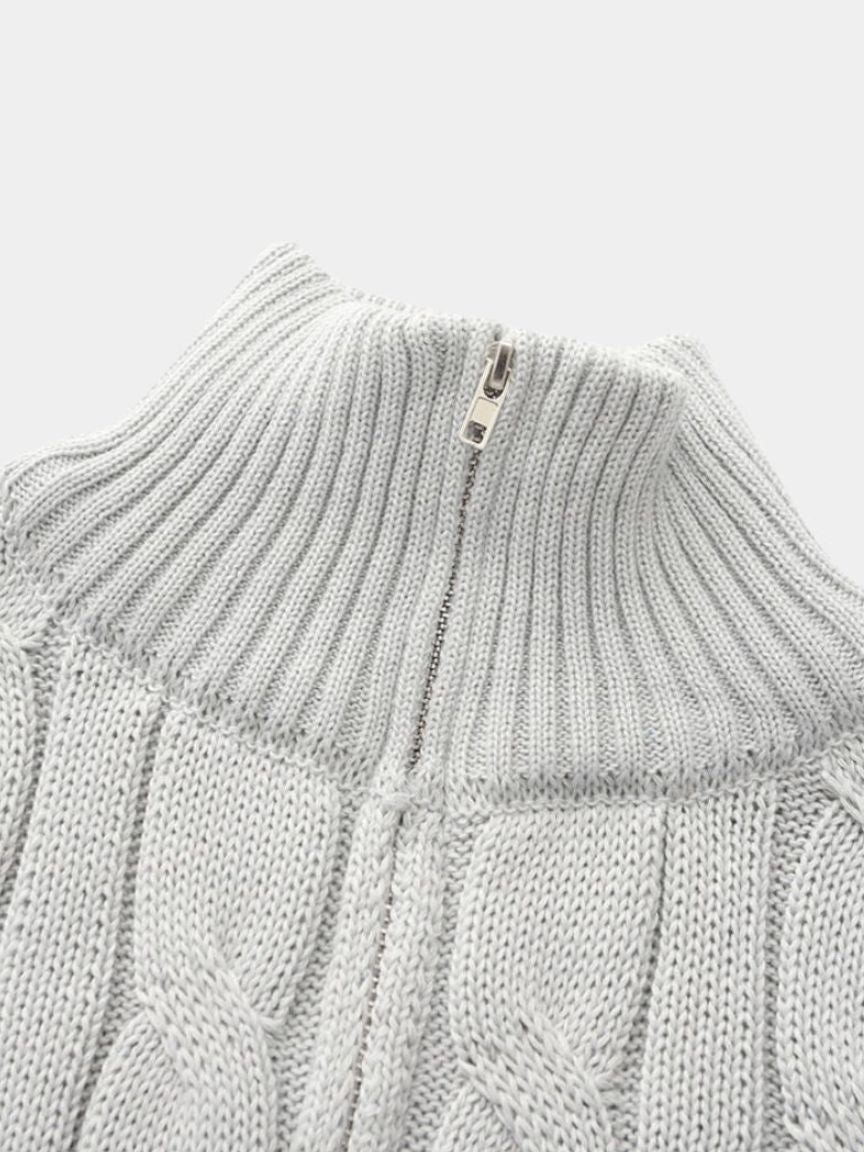 Maglione da Uomo in Maglia – Essenziale Mezza Zip Casual per Tutti i Giorni