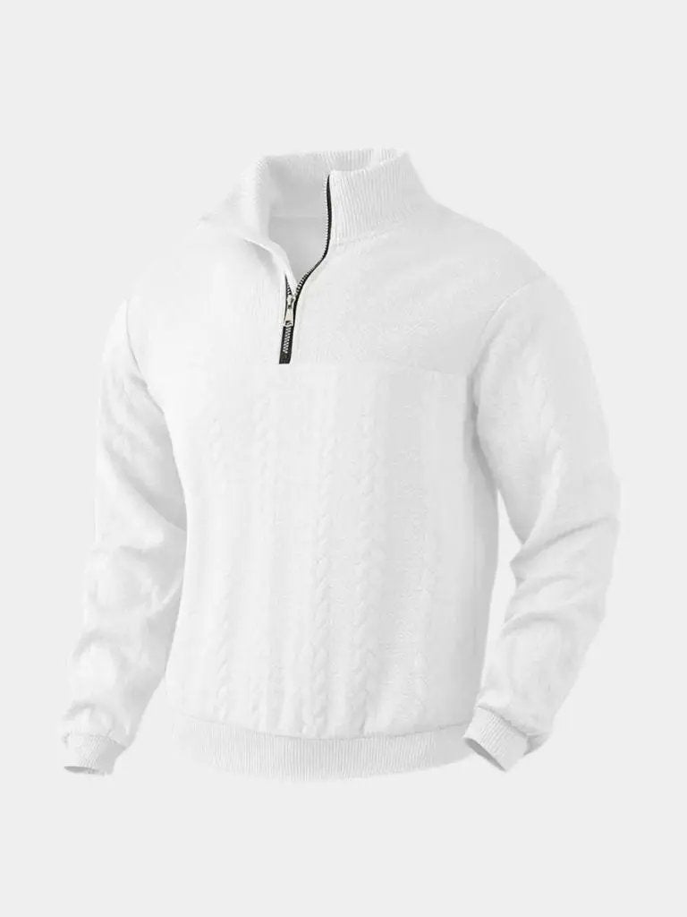 Maglione da uomo in maglia – Henley essenziale a un quarto, casual per tutti i giorni