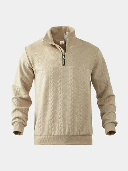 Maglione da uomo in maglia – Henley essenziale a un quarto, casual per tutti i giorni