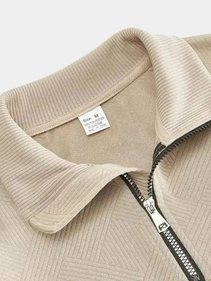 Maglione da uomo in maglia – Henley essenziale a un quarto, casual per tutti i giorni