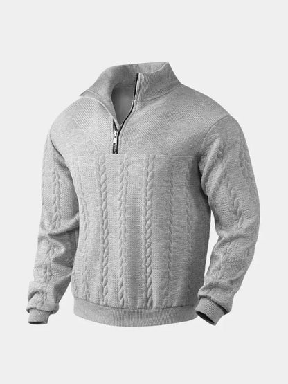 Maglione da uomo in maglia – Henley essenziale a un quarto, casual per tutti i giorni