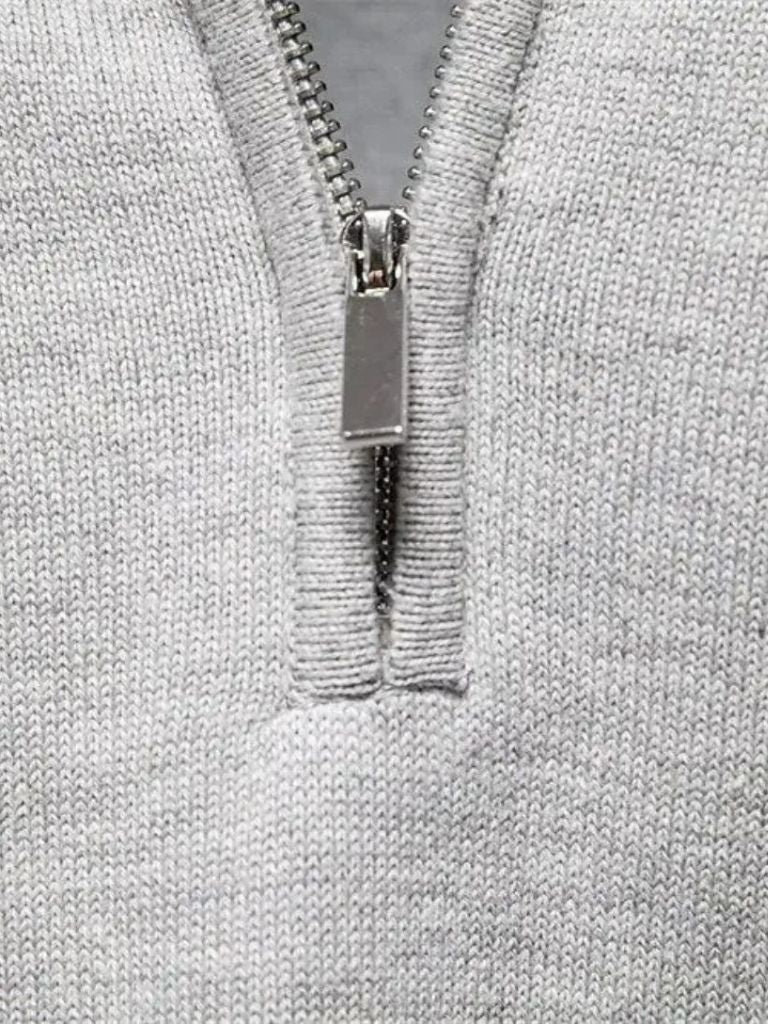 Maglione da uomo in maglia – Maglione in maglia a mezza zip casual per tutti i giorni