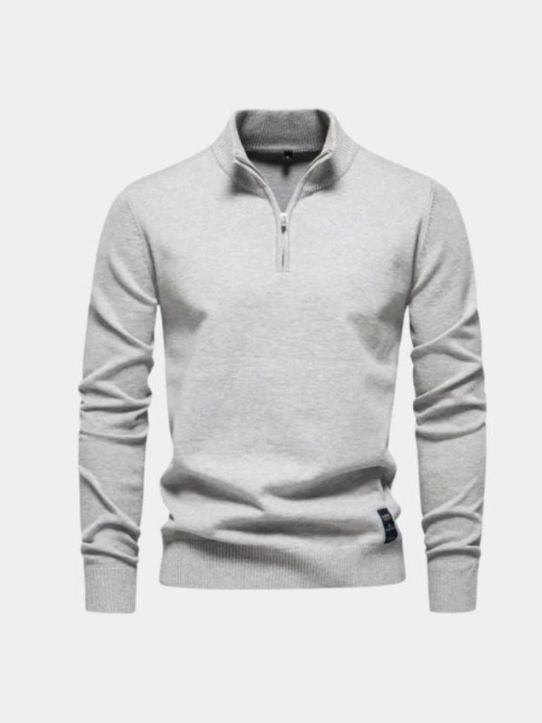 Maglione da uomo in maglia – Maglione in maglia a mezza zip casual per tutti i giorni