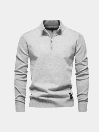 Maglione da uomo in maglia – Maglione in maglia a mezza zip casual per tutti i giorni