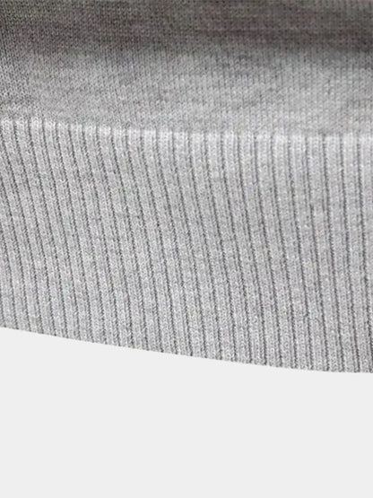 Maglione da uomo in maglia – Maglione in maglia a mezza zip casual per tutti i giorni