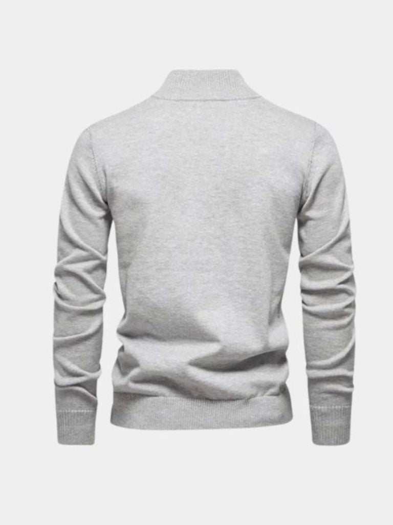 Maglione da uomo in maglia – Maglione in maglia a mezza zip casual per tutti i giorni