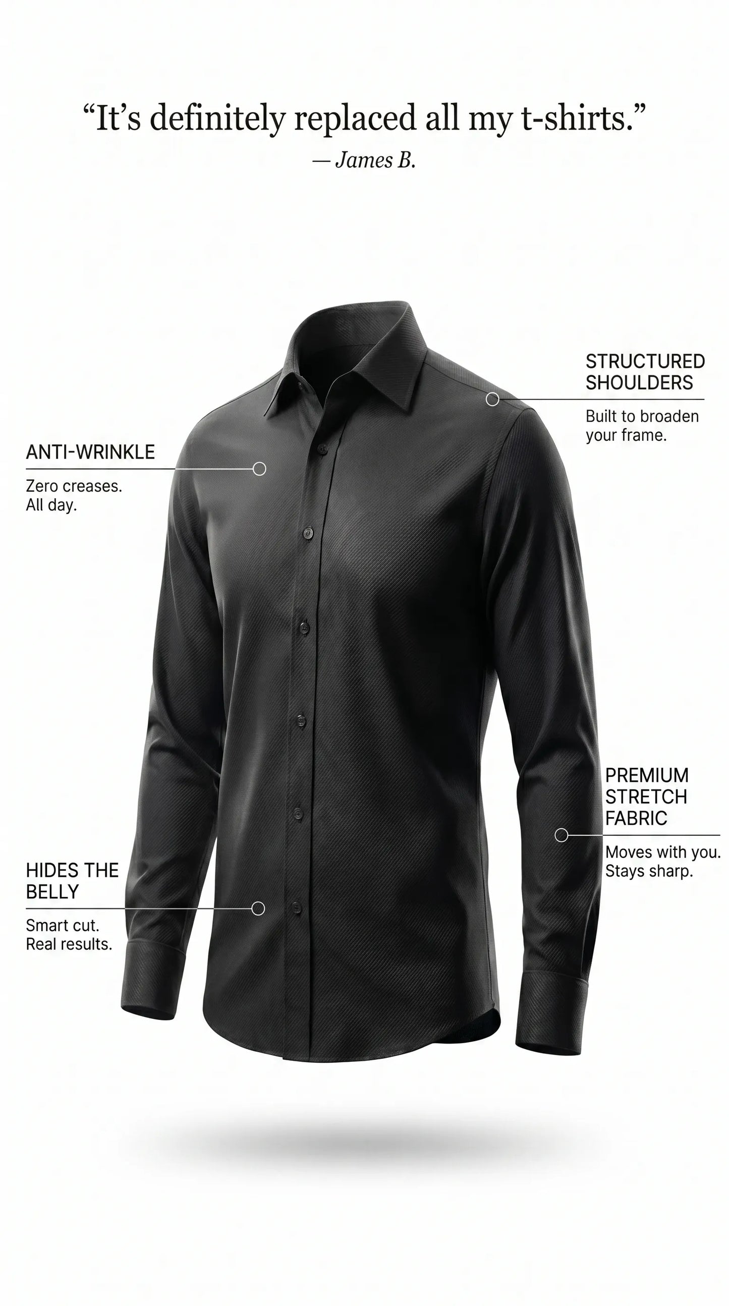CAMICIA TRUESHARP A VESTIBILITÀ ADERENTE
